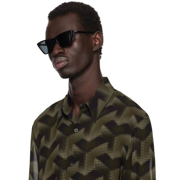 Saint Laurent Men Sunglasses Black Cat Eye SL737 MICA THIN 001 BRAND NEW - Picture 1 of 15
